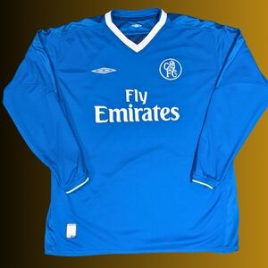 Blue Chelsea FC Long Sleeve Jersey 2003-2005